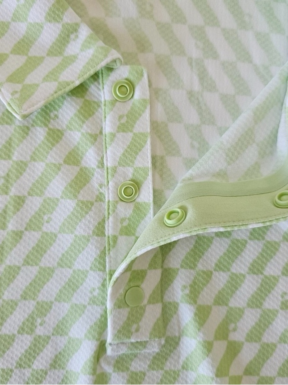 NW Lululemon Hial Green Geometric Sport Polo Golf Shirt